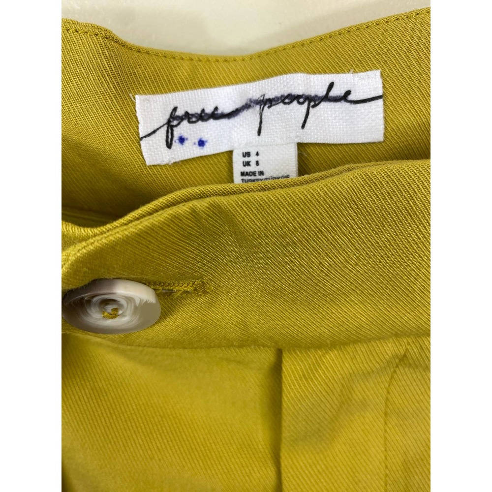 NWT FREE PEOPLE Sz 6 GABBIE VEST SUIT SET 4 PIECE VEST & TROUSER SET IN mustard - Picture 11 of 14